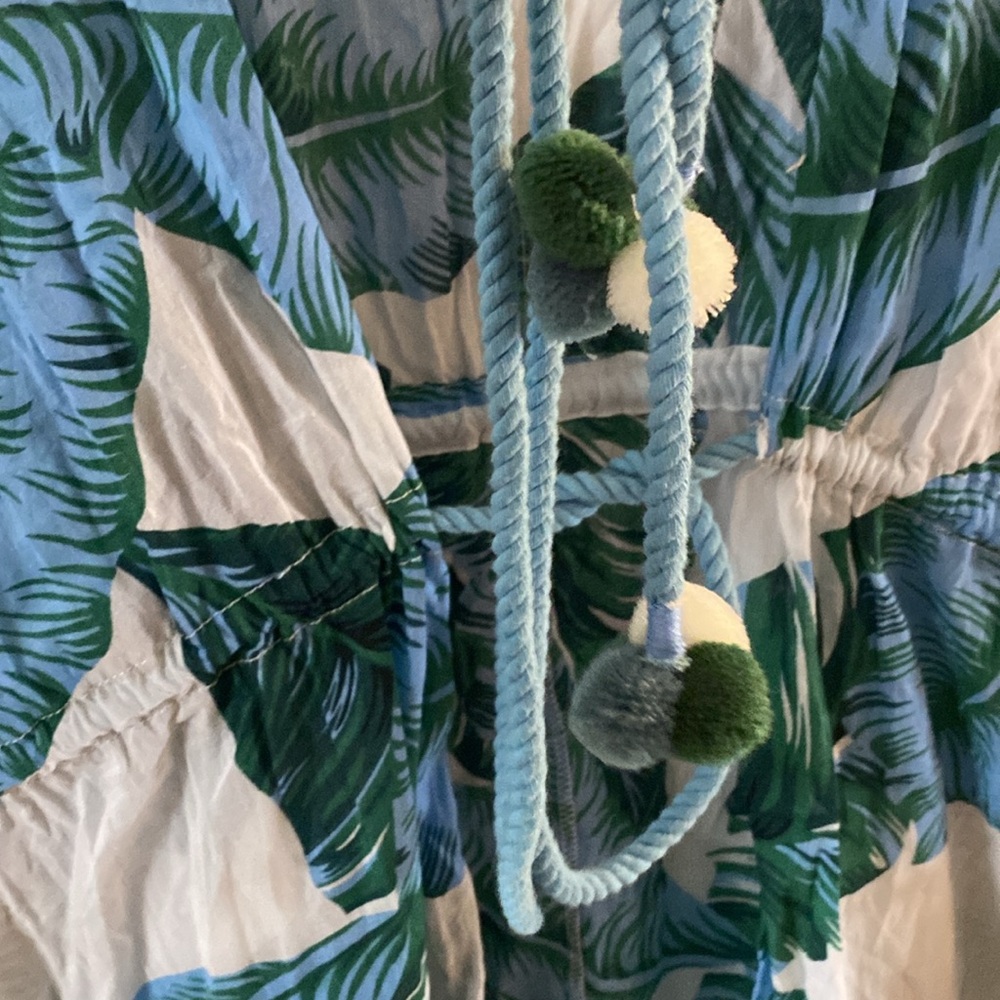 Tropical Leaf Print Swim Cover-Up - Picture 4 of 14